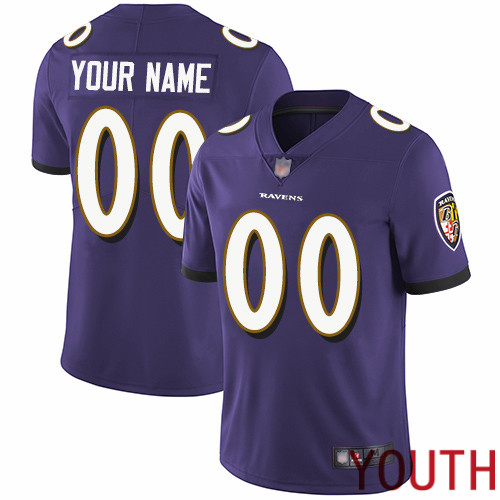 Limited Purple Youth Home Jersey NFL Customized Football Baltimore Ravens Vapor Untouchable